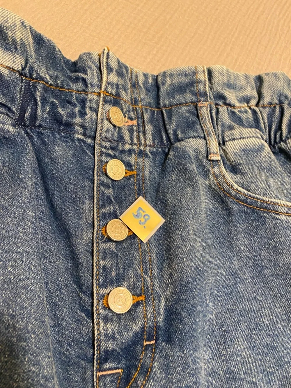 Scotch & Soda Blue Denim Paperbag Waist Mini Skirt. Size L